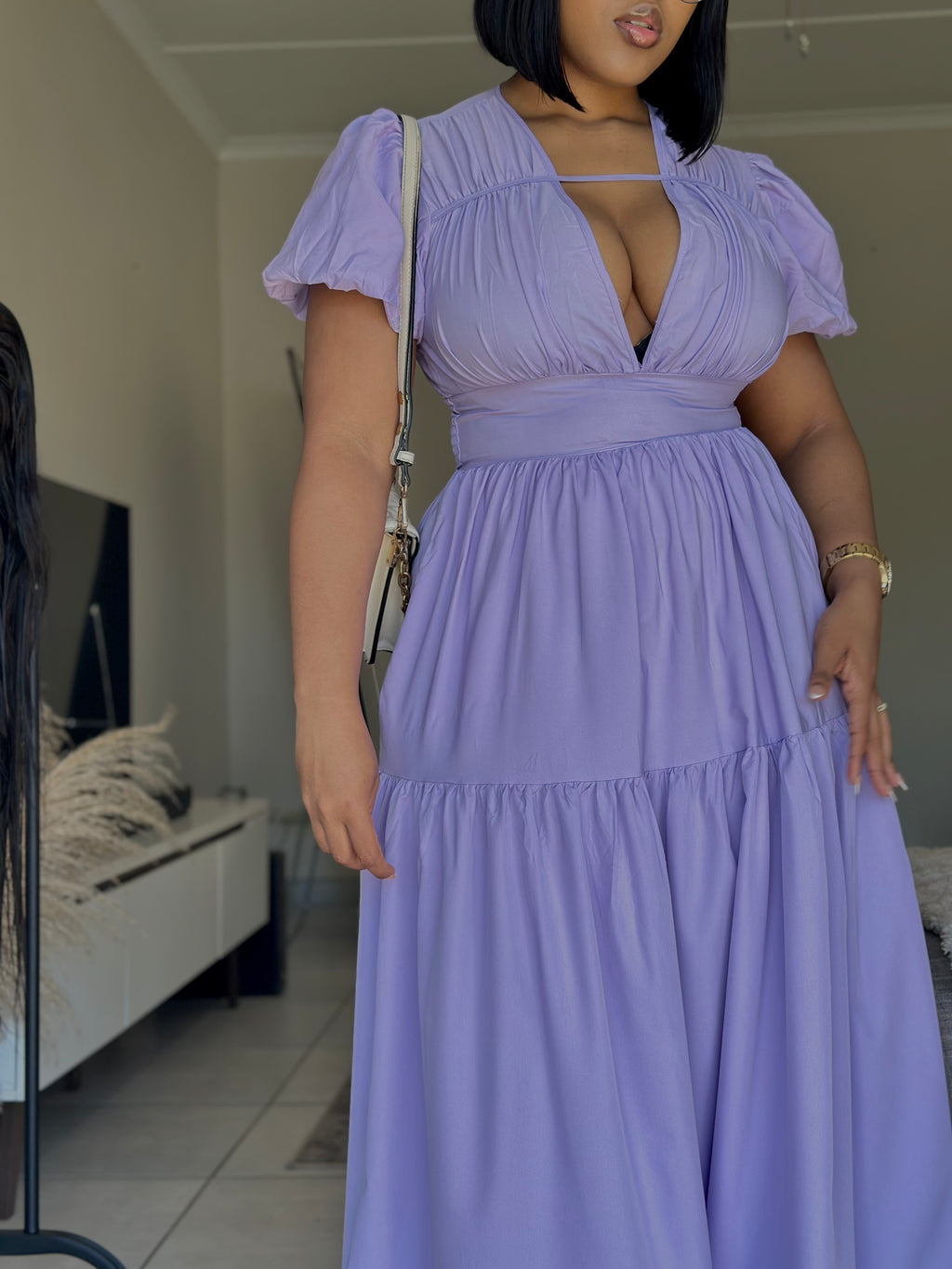 LILAC BLOOM MAXI DRESS