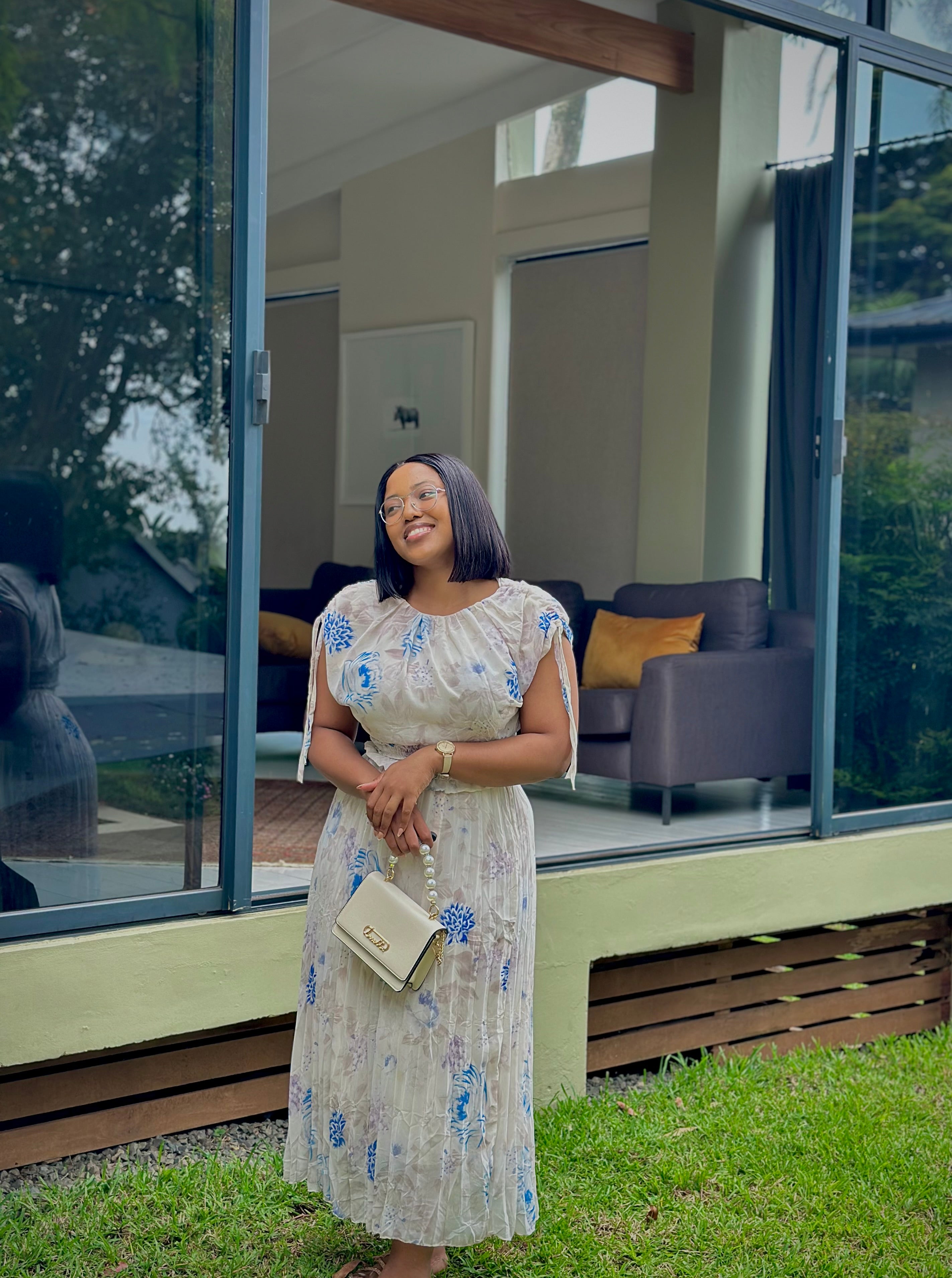 THE EZILE BLUE GARDEN TWO-PIECE