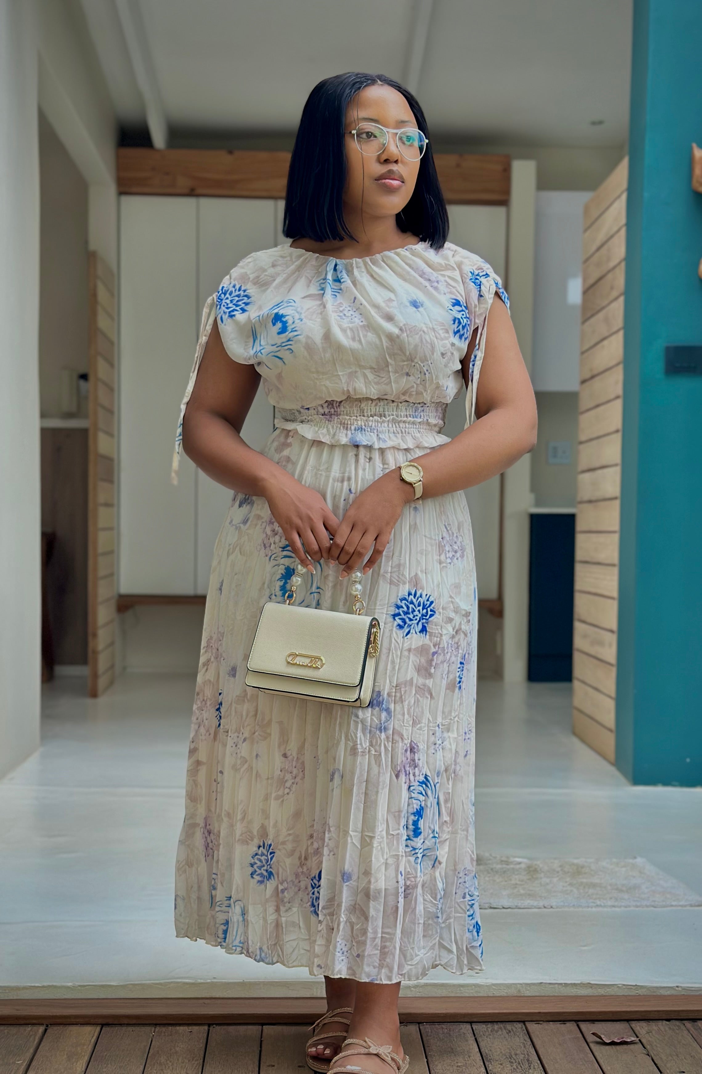 THE EZILE BLUE GARDEN TWO-PIECE