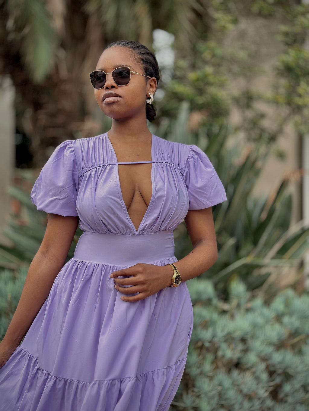 LILAC BLOOM MAXI DRESS