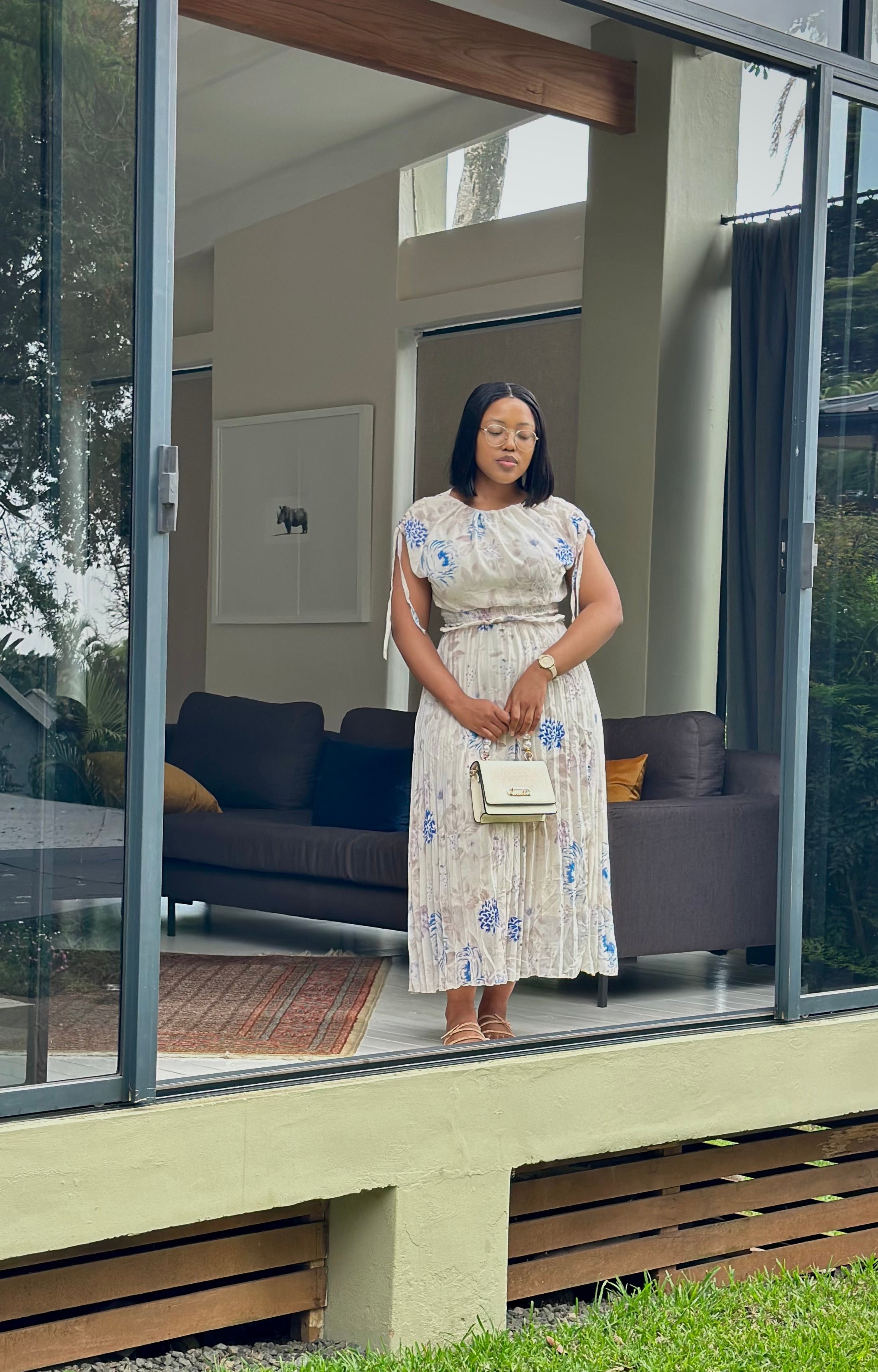 THE EZILE BLUE GARDEN TWO-PIECE