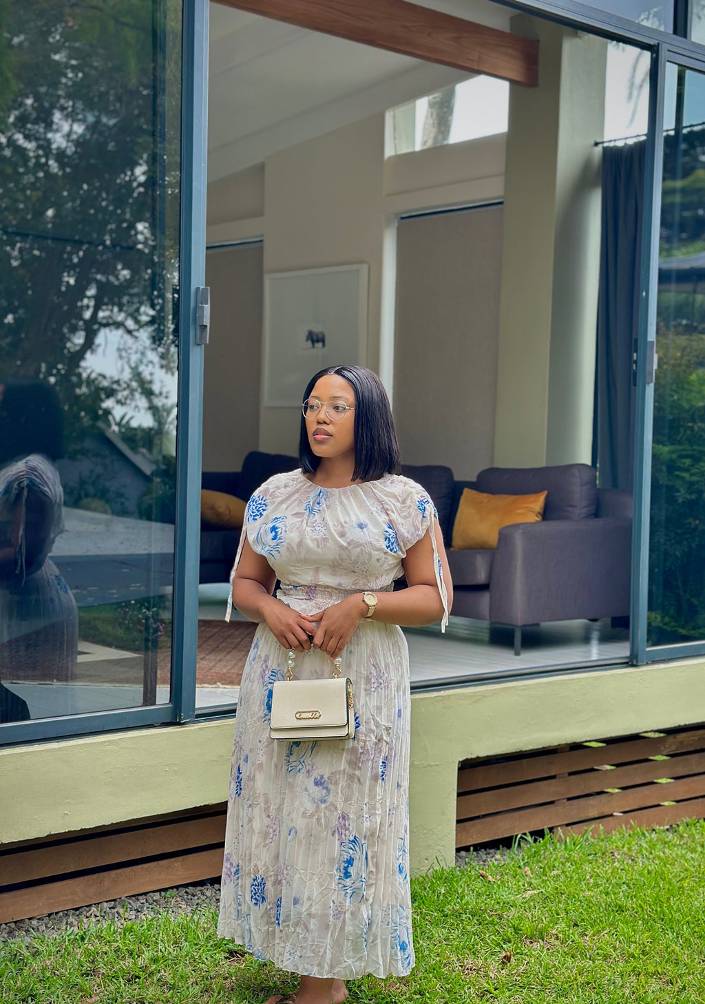 THE EZILE BLUE GARDEN TWO-PIECE