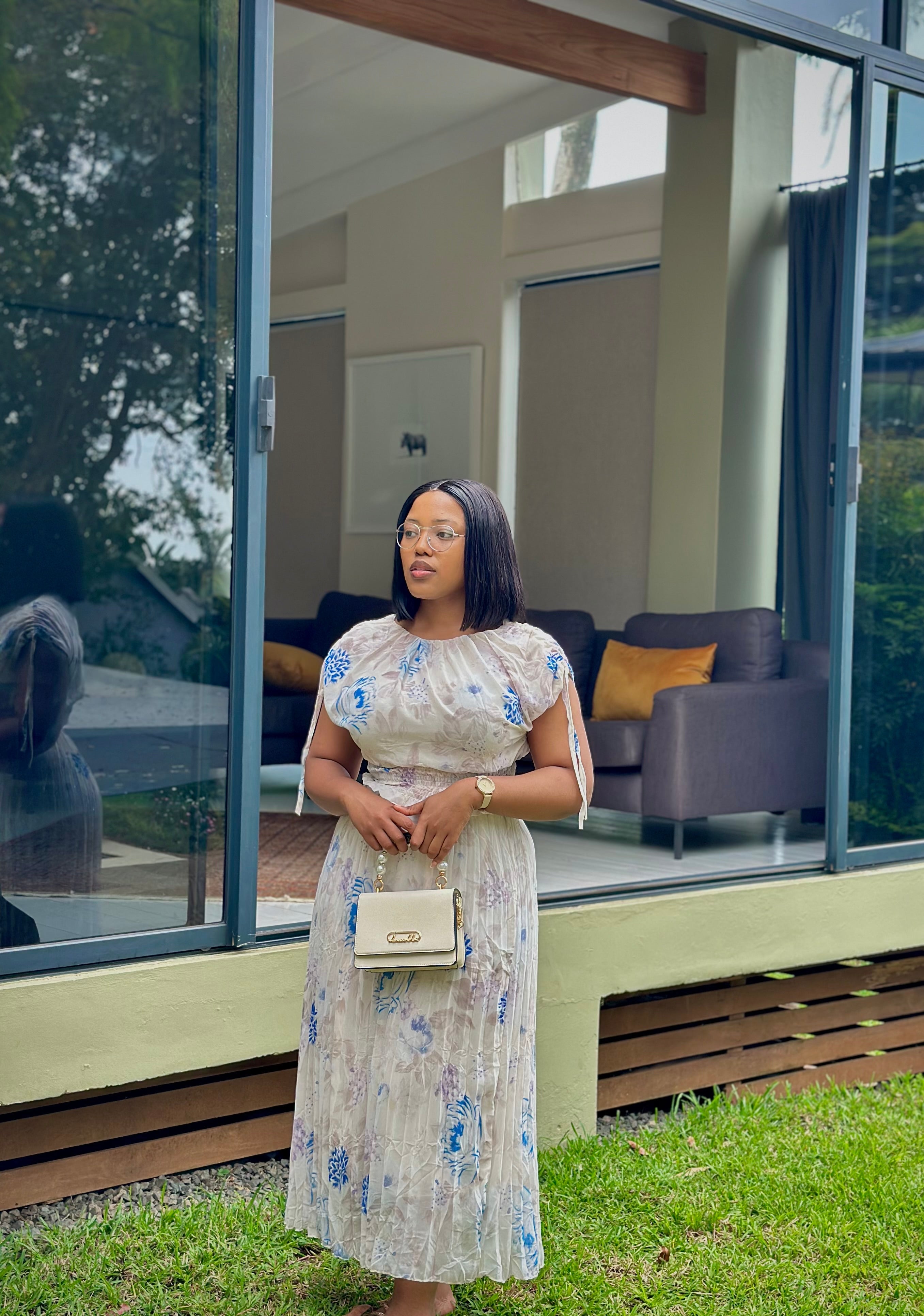 THE EZILE BLUE GARDEN TWO-PIECE