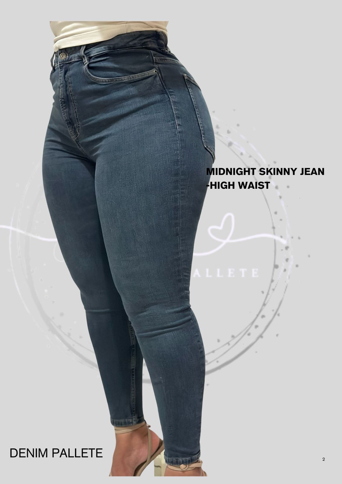 Midnight skinny jeans with high waist 